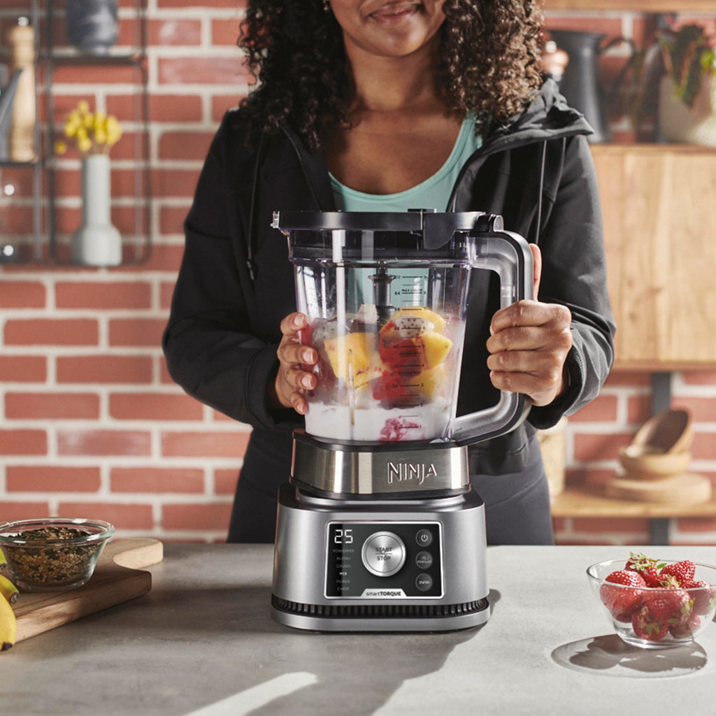 Ninja Foodi 3-in-1 Power Nutri Mixer, 2,1L Krug, 1200W, Smoothies & Aufstriche, Silber