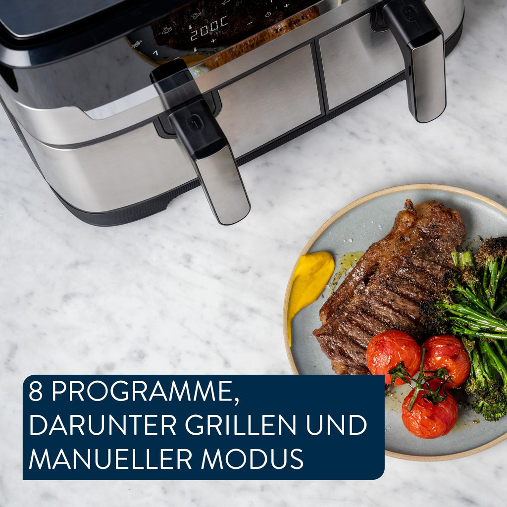 Jamie Oliver by Tefal Dual Drawer Heißluftfritteuse, 8,3L, 2 Zonen